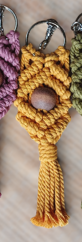 LPOM Macrame Keychains
