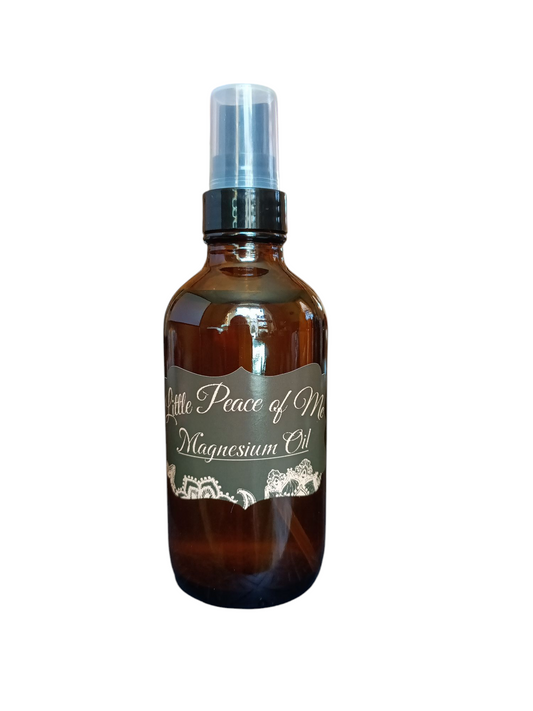 Magnesium oil dark 4 oz bottle glass